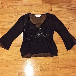 Black Embellished Top
