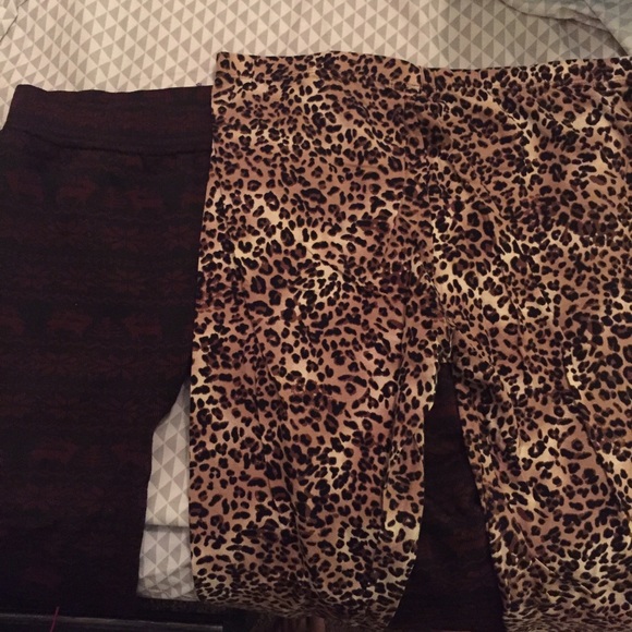 Leopard/Cheetah Christmas Sweater Leggings