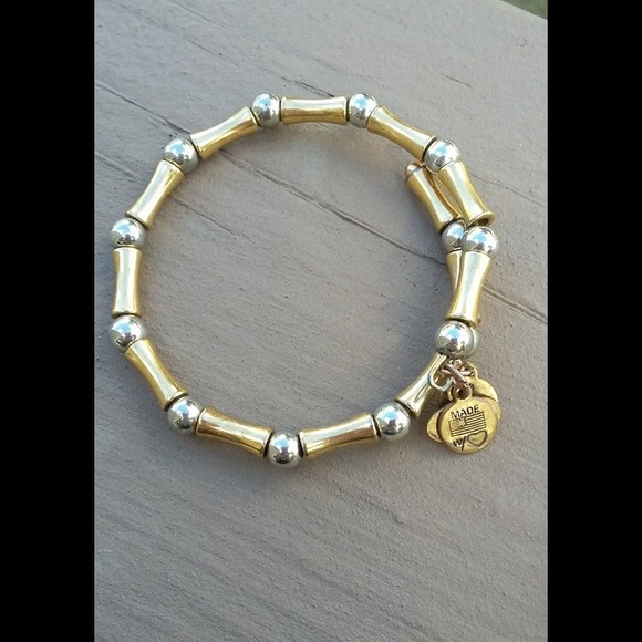 Alex and ani Mykonos bangle bracelet gold silver