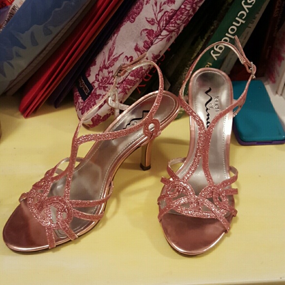 Pink sparkly heels
