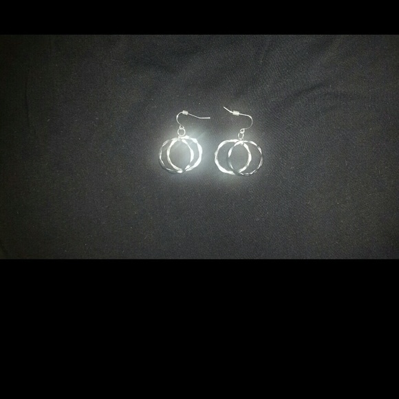 Silver two tone earrings