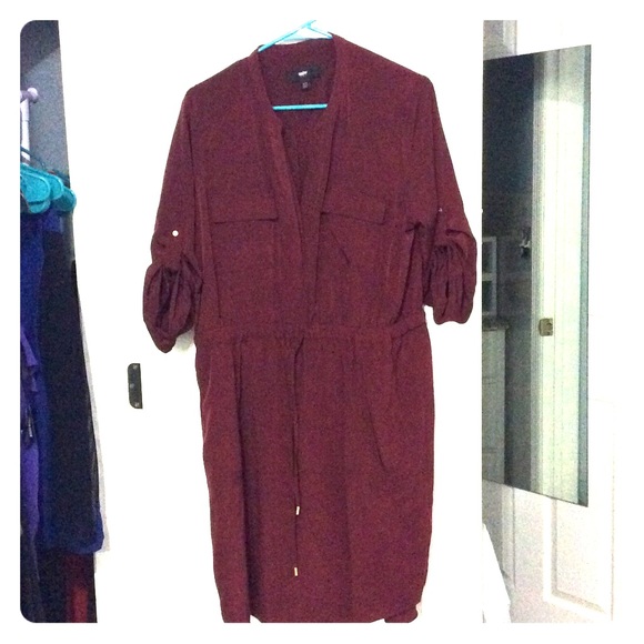 Deep red dress