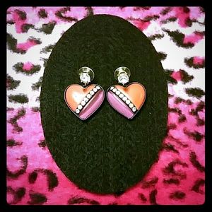 Betsey Johnson Mod Heart Earrings