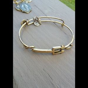 Alex and ani trident gold wrap bracelet
