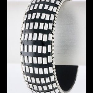 Mirror black bangle bracelet new Anthropologie