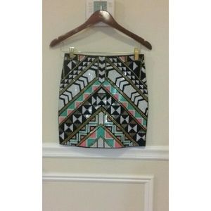 Express sequin skirt