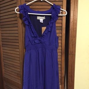 Cobalt blue V neck dress