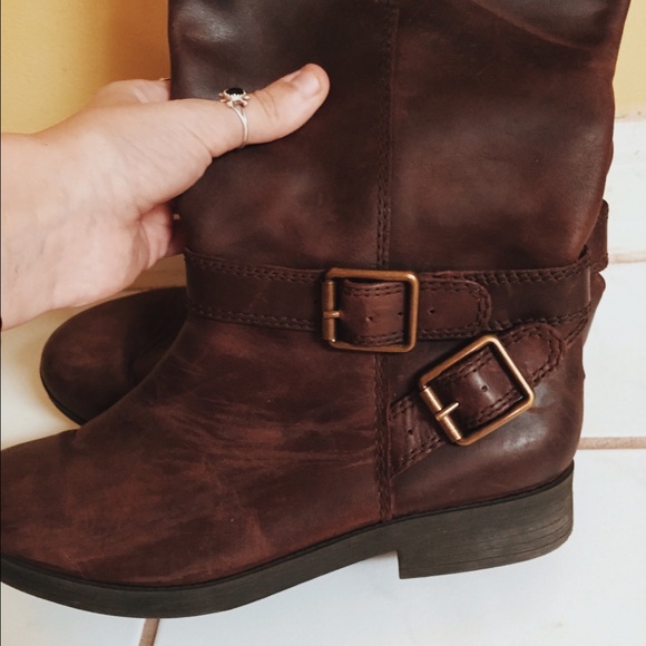Lucky Brand Leather Boots Size 8