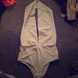 White sexy bodysuit.