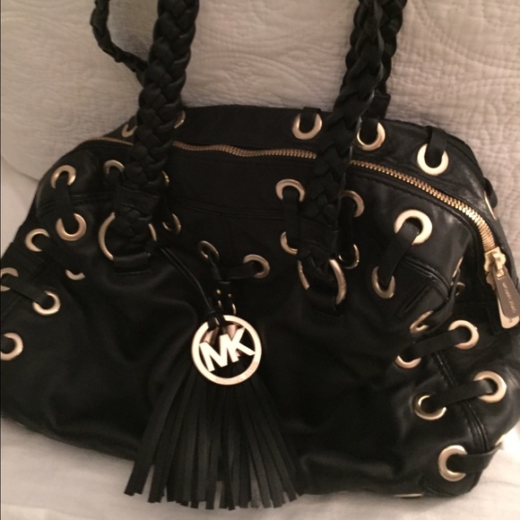 Michael Kors black leather rocket purse