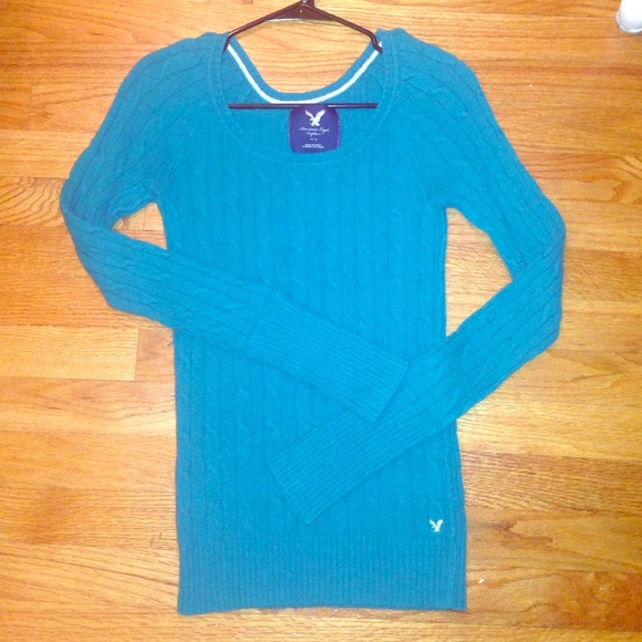 Green AE Cable Knit Sweater