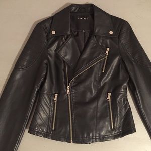 Therapy Faux Leather Biker Jacket