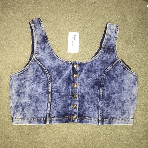 Jean crop top