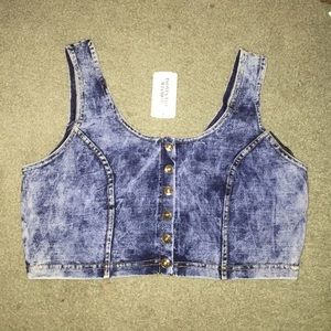 Jean crop top