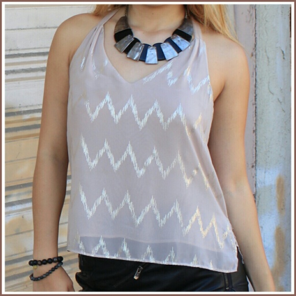 ♻ CHAMPAGNE PARTY TOP - Picture 2 of 3