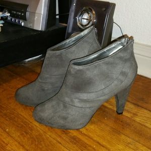 Grey ultra Suede booties