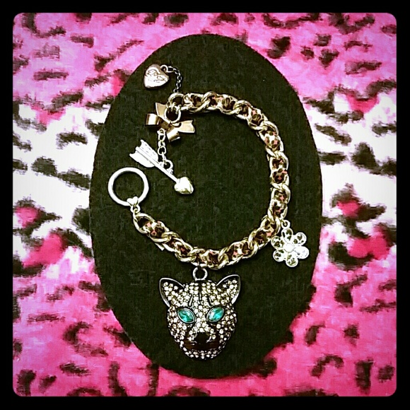 Betsey Johnson Crystal Panther Bracelet