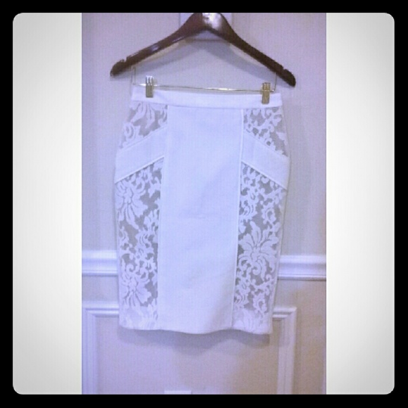 White Midi Skirt NWOT