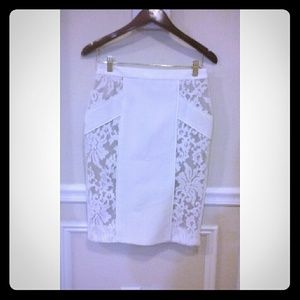 White Midi Skirt NWOT