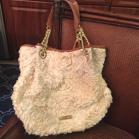 Betsey Purse Cream Colored Roses
