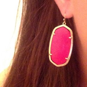 red Kendra Scott earrings