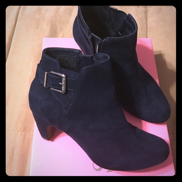 Sam & Libby Blue Suede Ankle Boots