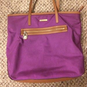 Michael Kors purple tote big enough for iPad!