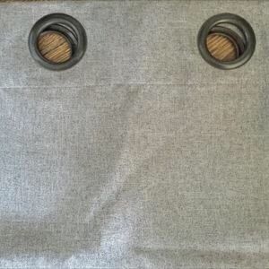 2 gray curtain panels