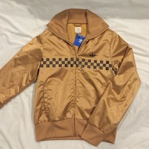 VINTAGE GOLD ADIDAS TRACK JACKET