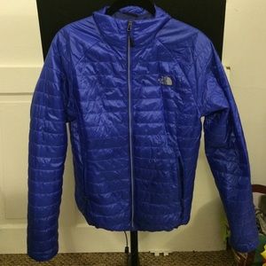 Blue quilted north face