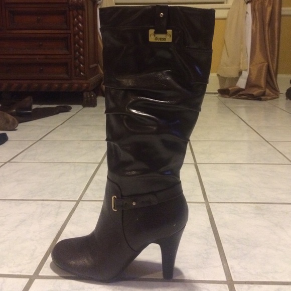Guess brown leather boots never worn (new)