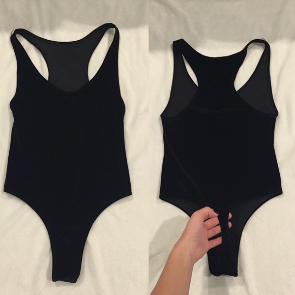 Black Velvet American Apparel Leotard