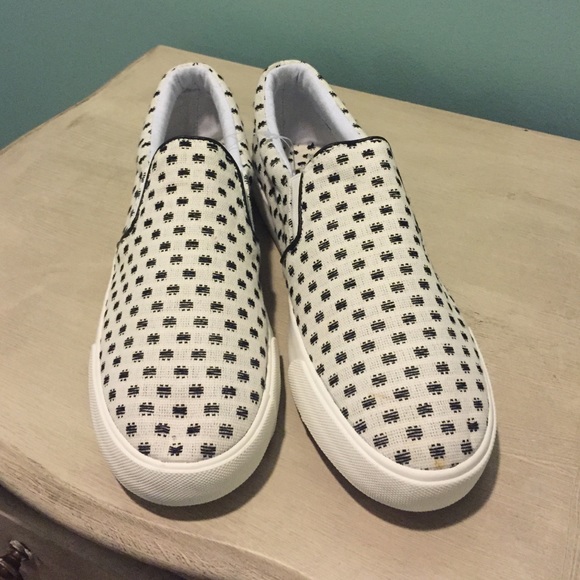Ann Taylor Loft Loafers Black and White dots