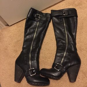 Vince Camuto black knee high boots