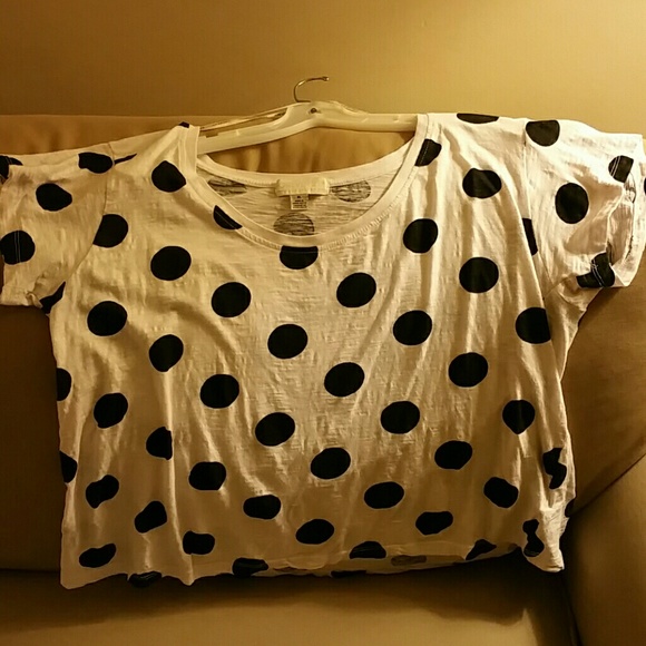 Re-Posh Black and white polka dot shirt