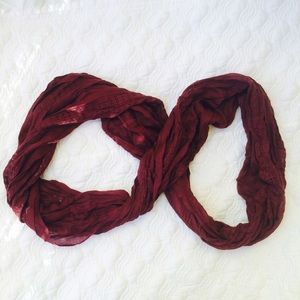 Burgandy infinity scarf