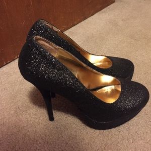 Black glitzy Charlotte Russe heels
