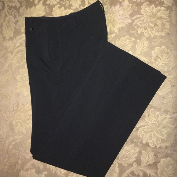 Black; boot cut suit pants