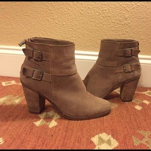 Jessica Simpson Suede Taupe Booties