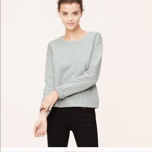 Loft quilted diamond sweatshirt, XS