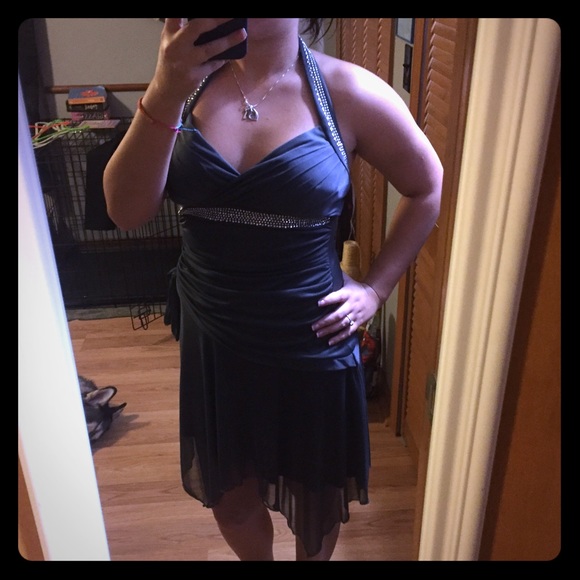 Gray halter top dress