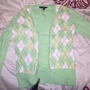 Brooks Brothers argyle cardigan