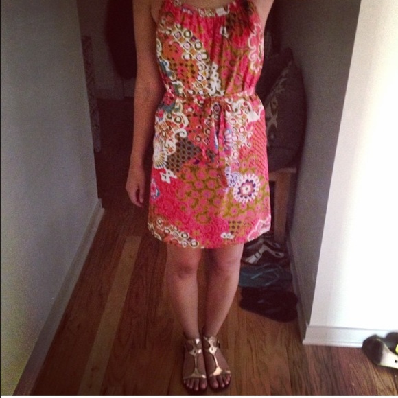 J.Crew Pink Floral / Mosaic Print Dress