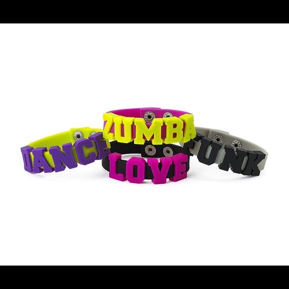 Zumba mashed up rubber bracelets