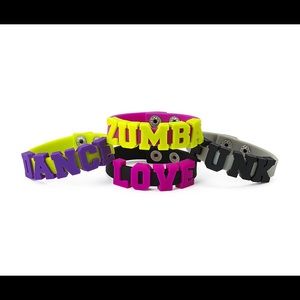 Zumba mashed up rubber bracelets
