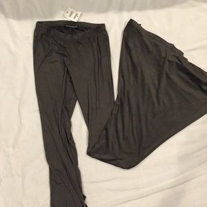 Suede Bell Bottom Palazzo Pant