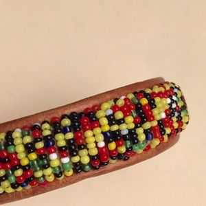 Jewelry - African Bracelet Seed Beads on Leather Jewelry - African Bracelet Seed Beads on Leather