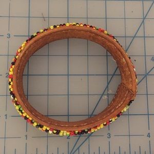 Jewelry - African Bracelet Seed Beads on Leather Jewelry - African Bracelet Seed Beads on Leather
