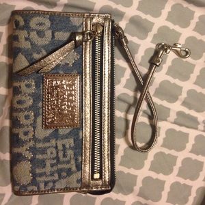 Coach Poppy Word Block Denim