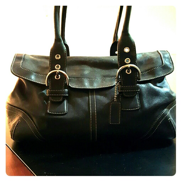 Coach Soho Hampton Leather Flap Buckle Expandable